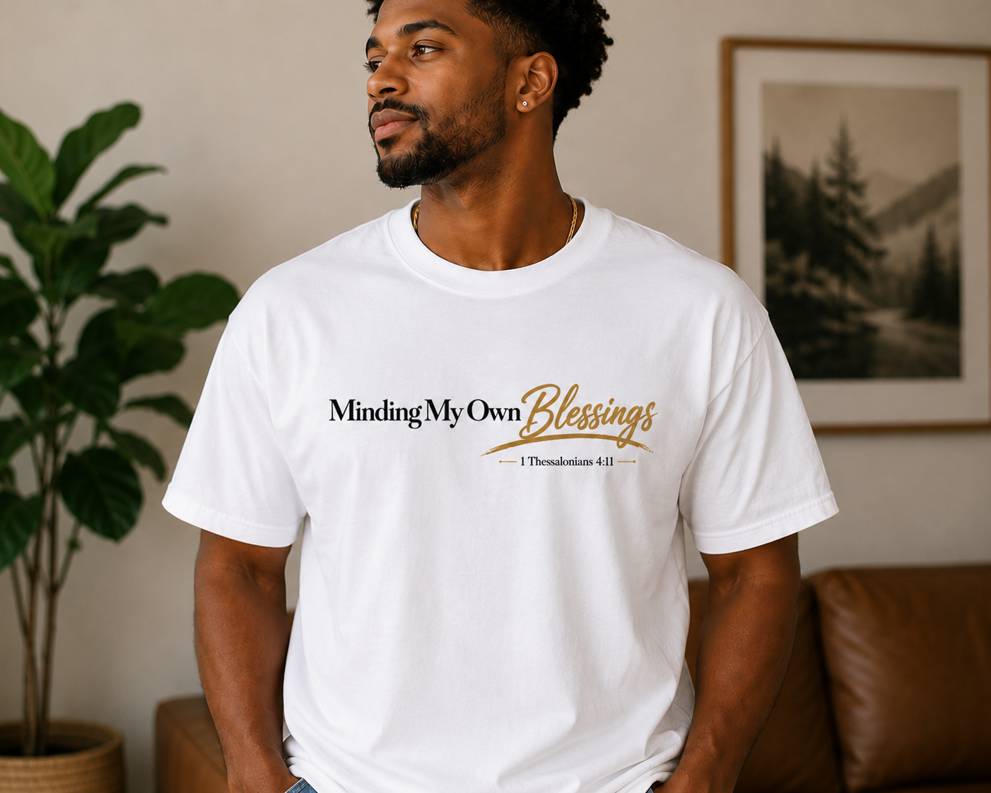 Minding My Own Blessings Adult Short Sleeve Shirt