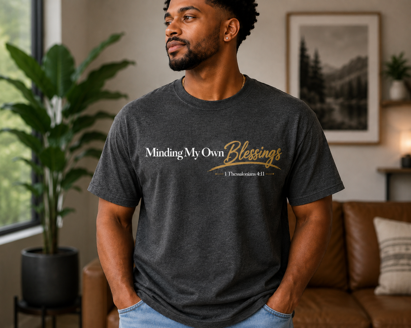 Minding My Own Blessings Adult Short Sleeve Shirt