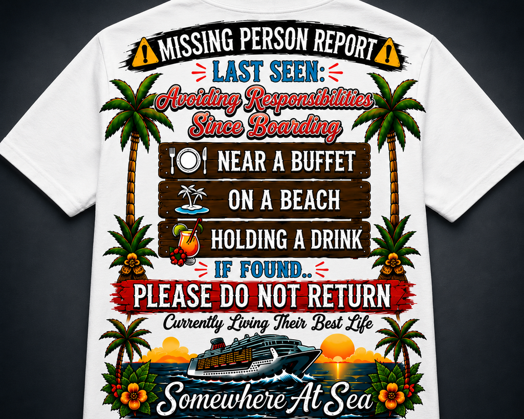 Officially Missing Adult Cruise Crew Neck TShirt