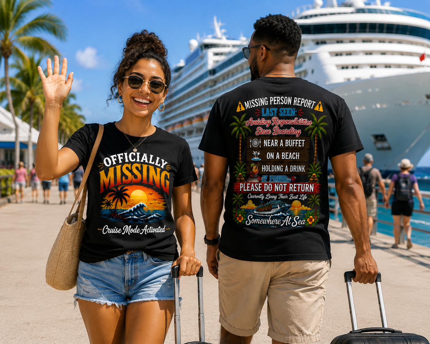 Officially Missing Adult Cruise Crew Neck TShirt