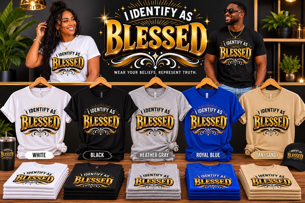 I Identify As Blessed Adult T Shirt