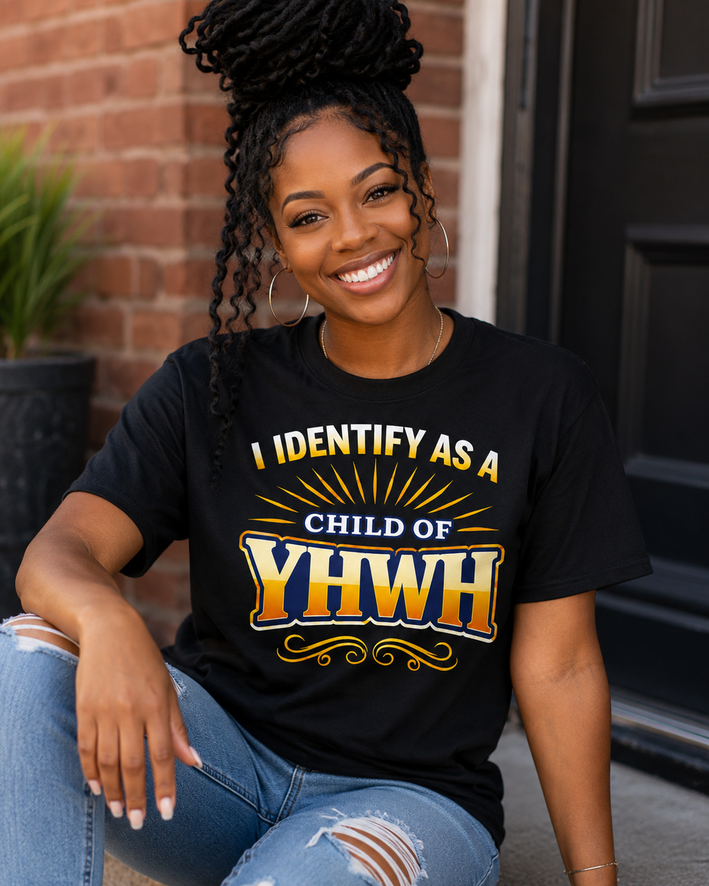 I Identify As A Child of YHWH Short Sleeve Adult T Shirt