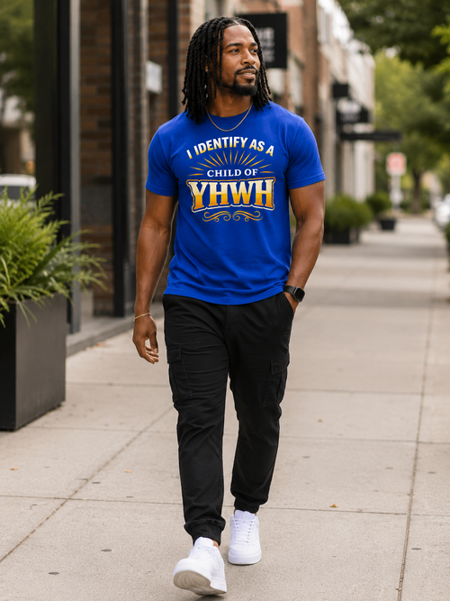 I Identify As A Child of YHWH Short Sleeve Adult T Shirt